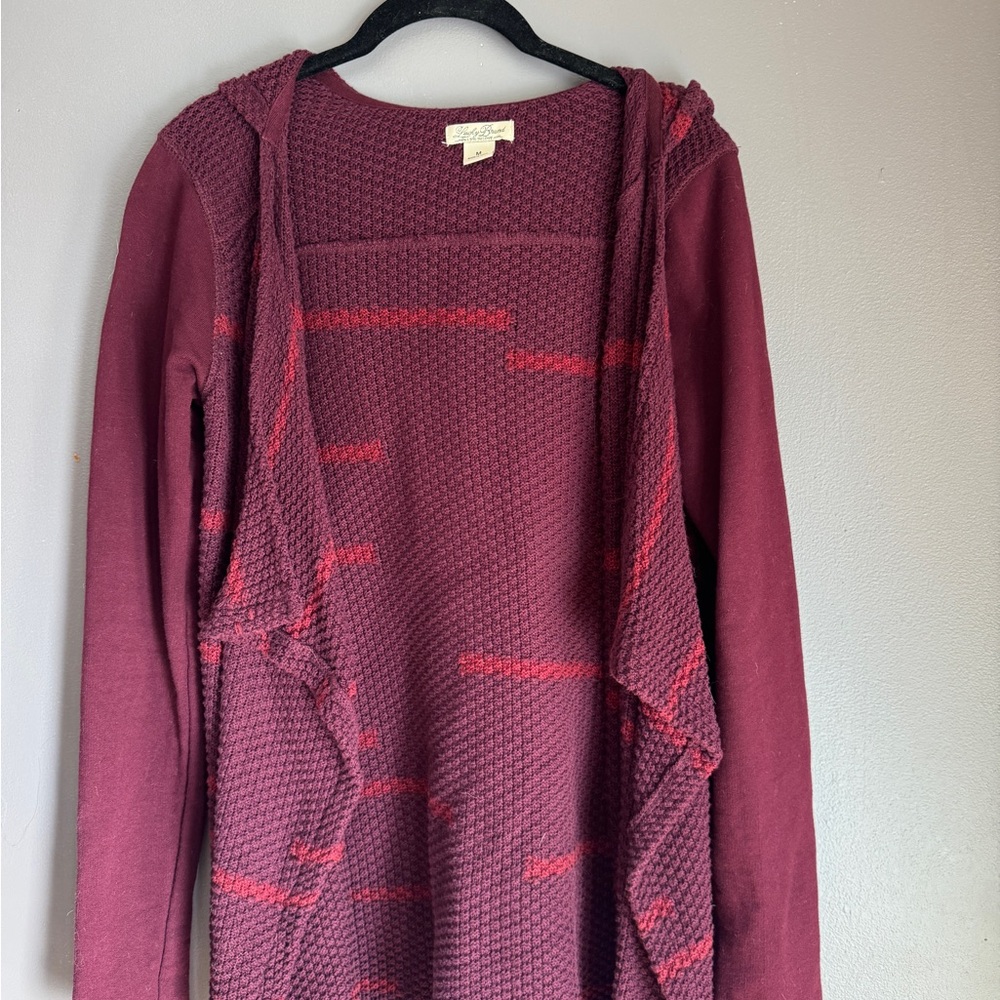 Women's Lucky Burgundy Sweater with Hood